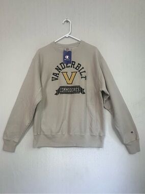 Vanderbilt University Commodores Reverse Weave Crewneck Sweatshirt Sz M Champion